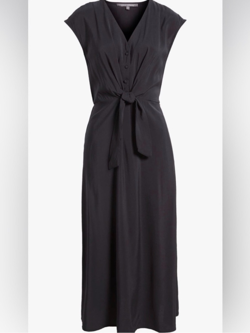 Julia Jordan Black Tie Waist Midi Dress – Size 12 – NWT